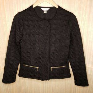 Christopher & Banks Full Zip Textured Knit Blazer
